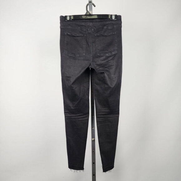 Spanx Black Cotton Distressed Skinny Jeans Size M - Picture 5 of 10